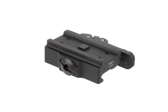 The Midwest Industries Aimpoint red dot mount with QD lever features a low height for a small bore offset
